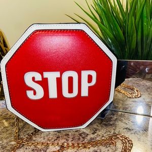 Red off the shoulder purse